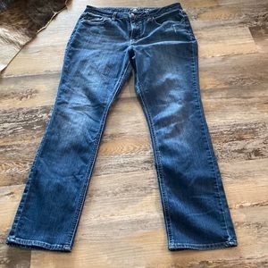 Gently used blue jeans